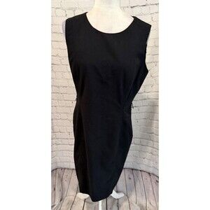 Calvin Klein Women's Black Sleeveless Sheath Dress Business Office Size 12